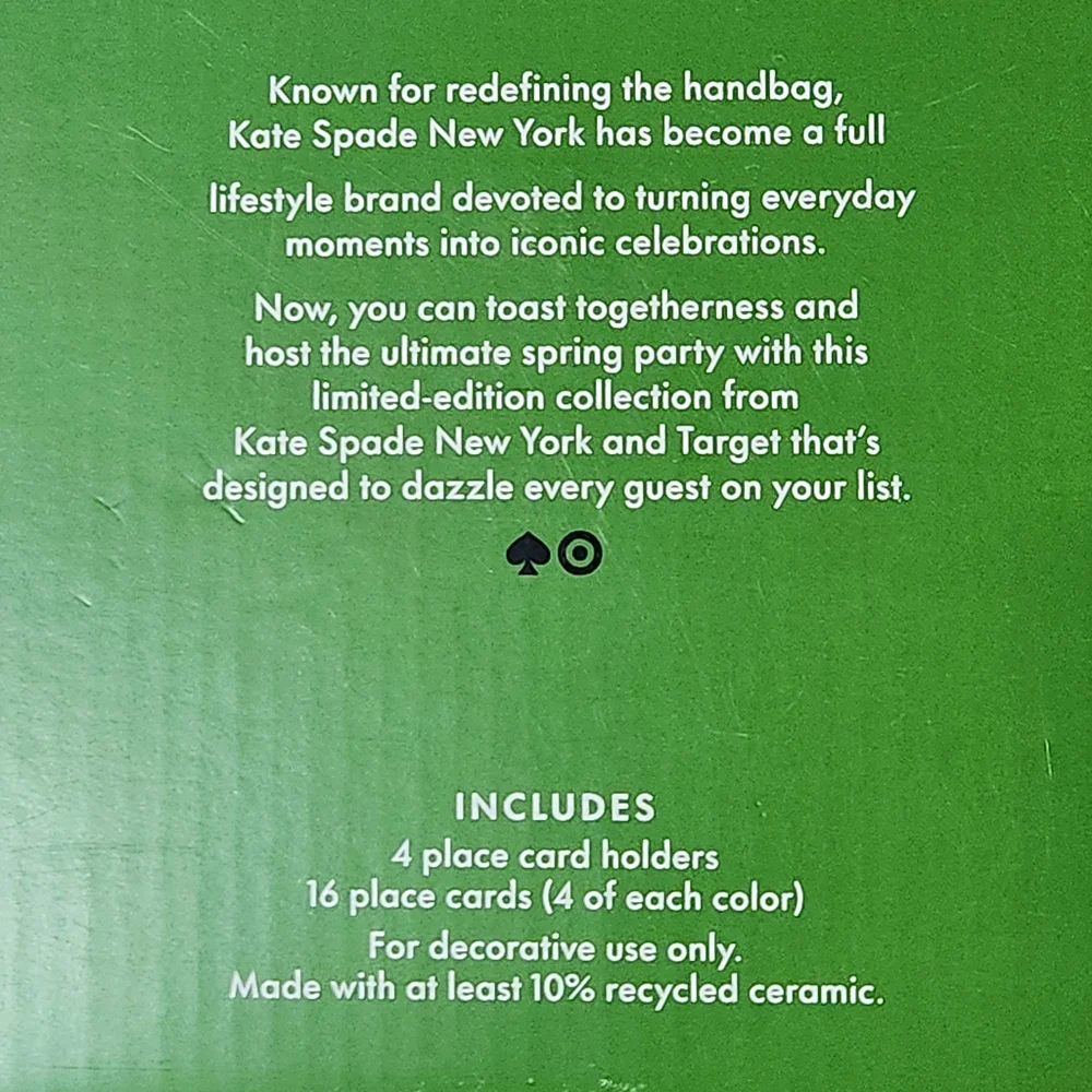 Kate Spade x Target Place Card Holder Set (4pc) – NIB! Perfect for Entertaining